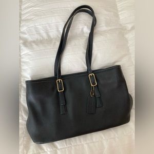 Coach black leather vintage purse